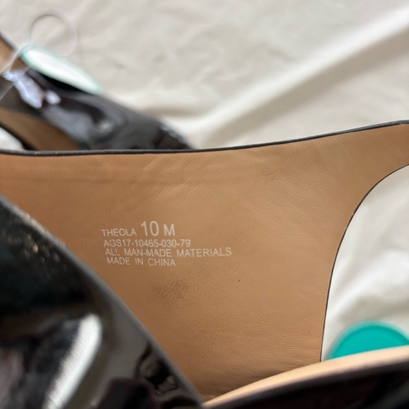 NWT Andrew Geller Women's Black Theola Sandal Pump cone heel.SZ 10 M Brand New - Picture 7 of 15